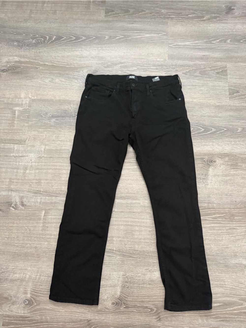 Paige Mens Black Skinny Jeans 33